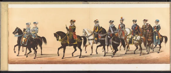Procession i Haarlem, 1872 (plade 6) Procession afholdt i Haarlem, den 1. april 1872. (serietitel på objekt)