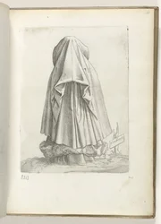 Flandres (titel på objekt) En kvinde fra Vlaanderen, klædt på i henhold til mode fra ca. 1550 The Attitudes of different Nations of Our Age (serietitel)