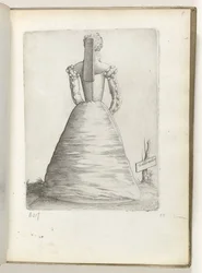 Galla Mulier (titel på objekt) En gift kvinde fra Frankrig, klædt i mode fra ca. 1550 Diversarum gentium nostrae aetatis habitus (serietitel)