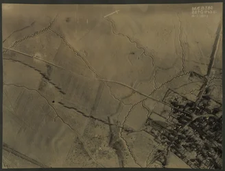 Luftfoto med skyttegrave fra WWI, 1918