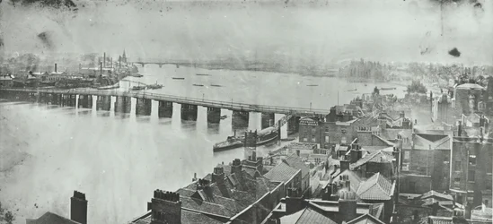 Battersea Bridge: udsigt fra Chelsea Church Tower, 1875