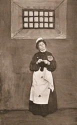 Emmeline Pankhurst i en celle i Holloway Fængsel