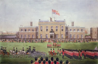 Grand Parade of the Hon Artillery Company, graveret af H. Billingsley efter et fotografi af Coleman, 1865