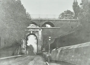 Highgate Archway, Archway Road Bridge: generel udsigt over den gamle bro, 1896