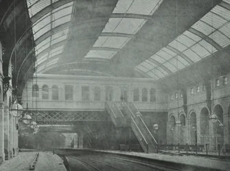 Kings Cross Station: udsigt over perronerne, 1862