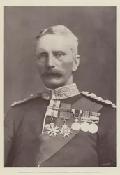 Generalmajor E R P Woodgate, der kommanderede 9. brigade i Sydafrika, såret ved Spion Kop