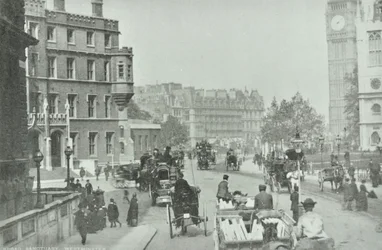 Parliament Square, Westminster LB: Broad Sanctuary med udsigt til Parliament Square, 1896