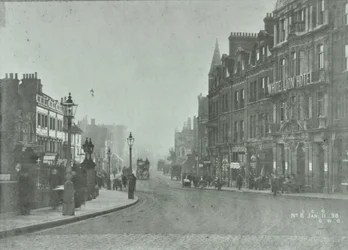 Putney Bridge: indfaldsvej fra Putney High Street, 1898