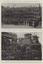 Kroningsprocessionen, scener i Parliament Street og Whitehall