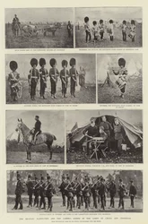 De militære manøvrer og kameraet, scener i lejrene Churn og Crookham