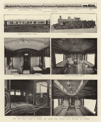 Det nye kongelige tog, hvor dronningen rejser fra Windsor til London