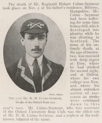 Den afdøde hr. RH Culme-Seymour, Stroke of the Oxford Boat 1901