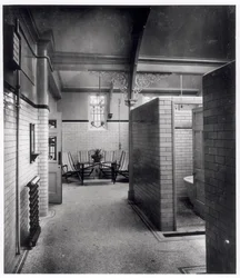 Private sengebåse og venteområde i Bramley Baths, Leeds