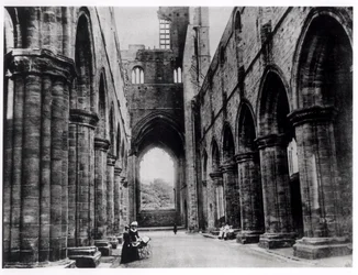 Besøgende på Kirkstall Abbey