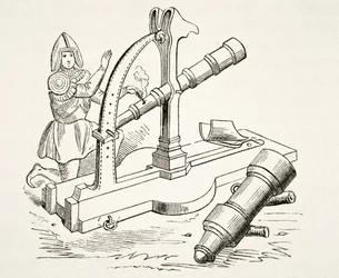 En kanon fra det 15. århundrede fra The National and Domestic History of England af William Hickman Smith Aubrey (1858-1916) udgivet London, ca. 1890