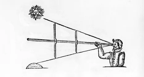 A Cross-Staff, illustration fra A Seamans Secrets af John Davis, udgivet 1595