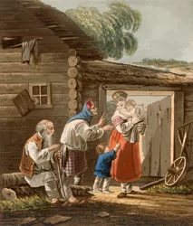En russisk bondefamilie, 1823