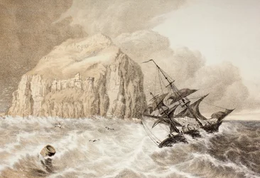 A Shipwreck against the Bass Rock, Firth of Forth, fra 