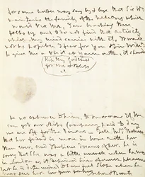 Et signeret autograferet brev til Lady Hamilton, 1801