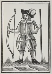 A True Tale of Robin Hood, illustration fra Chap-books of the Eighteenth Century af John Ashton, pub. 1882