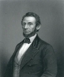 Abraham Lincoln, graveret af H. C. Balding, 1800-tallet