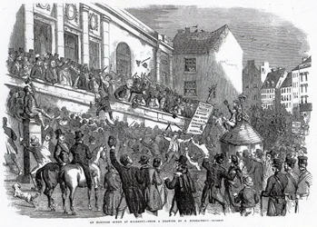 En valgscene i Kilkenny, illustration fra 