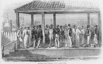 En indisk jernbanestation, 1854