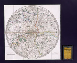 En ordinance undersøgelse af London (farve litho)