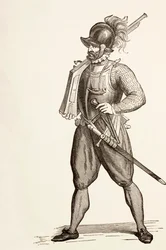 Arquebusier fra det 16. århundrede, ca. 1880