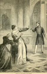 Don Miguels angreb på hans søster, taget fra Cassells Illustrated History of England, 18571858