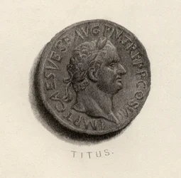 Aureus mønt, fra Titus Flavius Vespasianus æra