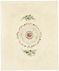 Be Thine, ca. 1830 (farveprint valentine med blondekant)