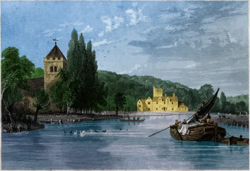 Bisham Abbey. (gravering, ca. 1850)