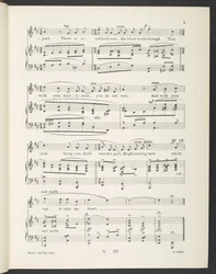 „Klare smilende øjne. Rondeau (sang). Ordene fra fransk af Christine de Pisan af Gilbert Pass“, af Gilbert A. Alcock