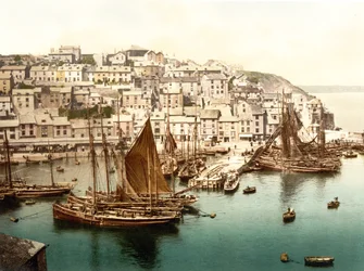 Brixham I (håndfarvet foto)