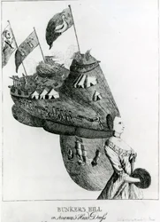 Bunkers Hill, eller Americas Head Dress, 1776