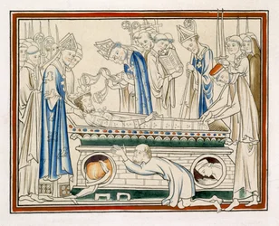 Begravelse af Edward Confessor, illustration fra en faksimile af The Life of St Edward the Confessor
