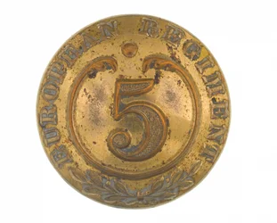 Button, andre rækker, 5. Bengalske europæiske regiment, 1858-1860