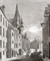 Canongate Jail, Edinburgh, Skotland, fra Old England: A Pictorial Museum, pub. 1847