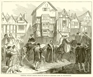 Kardinal Wolsey går fra sit hus i Chancery Lane til Westminster