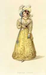 Vognkostume, modeplade fra Ackermanns Kunstlager, ca. 1827