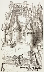 Castle of Pierrefonds, Frankrig, ca. 1880