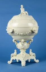Cocklepot på stativ, Leeds, ca. 1790