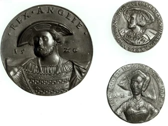 Mønter med Henrik VIII og Anne Boleyn (guld)