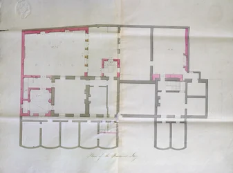Kontrakttegning til kælderen i Den Kongelige Anstalt, 1800