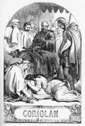 Coriolan (Coriolanus) - Illustration i "" Completes de William Shakespeare"" 1866 - Illustrationerne og den generelle form for denne udgave er lånt fra Cassells illustrerede Shakespeare, udgivet i London