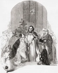Kroningen af Henrik IV, fra Old England: A Pictorial Museum, udgivet 1847