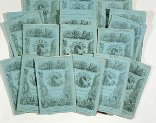 Forsider fra Monthly Issues of Little Dorrit af Charles Dickens (1812-70), udgivet ca. 1856