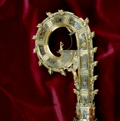 Crook of the Crozier of William of Wykeham (c.1320-1404): Paul side (forgyldt sølv) (detalje) (se 205100-32)