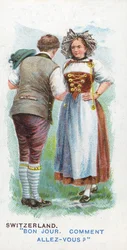 Sædvanlig hilsen i Schweiz, 1907